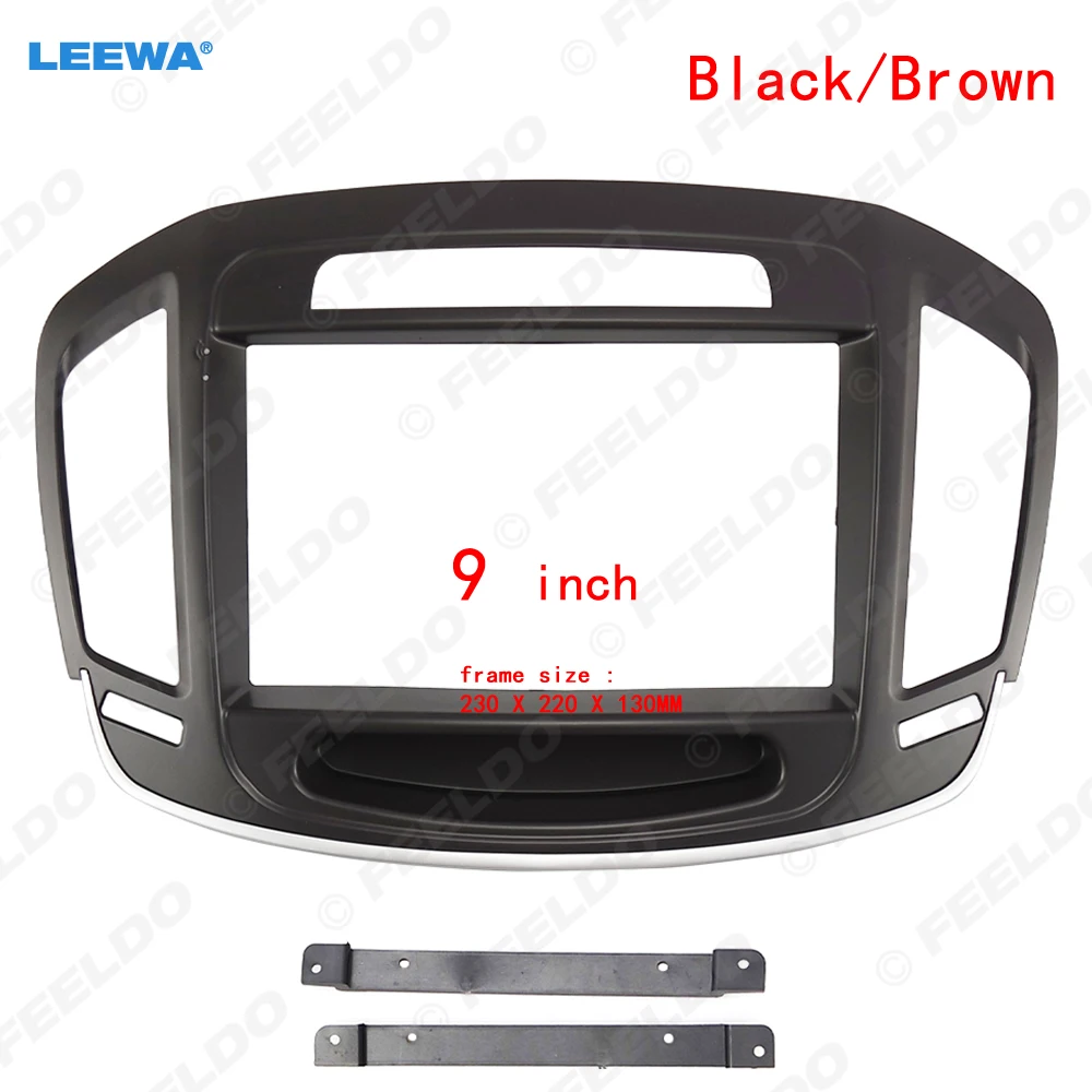 LEEWA Car 2Din Radio Stereo Fascia Frame for Buick Regal 9” Big Screen CD/DVD Player Face Dash Mount Trim Kit #CA6388