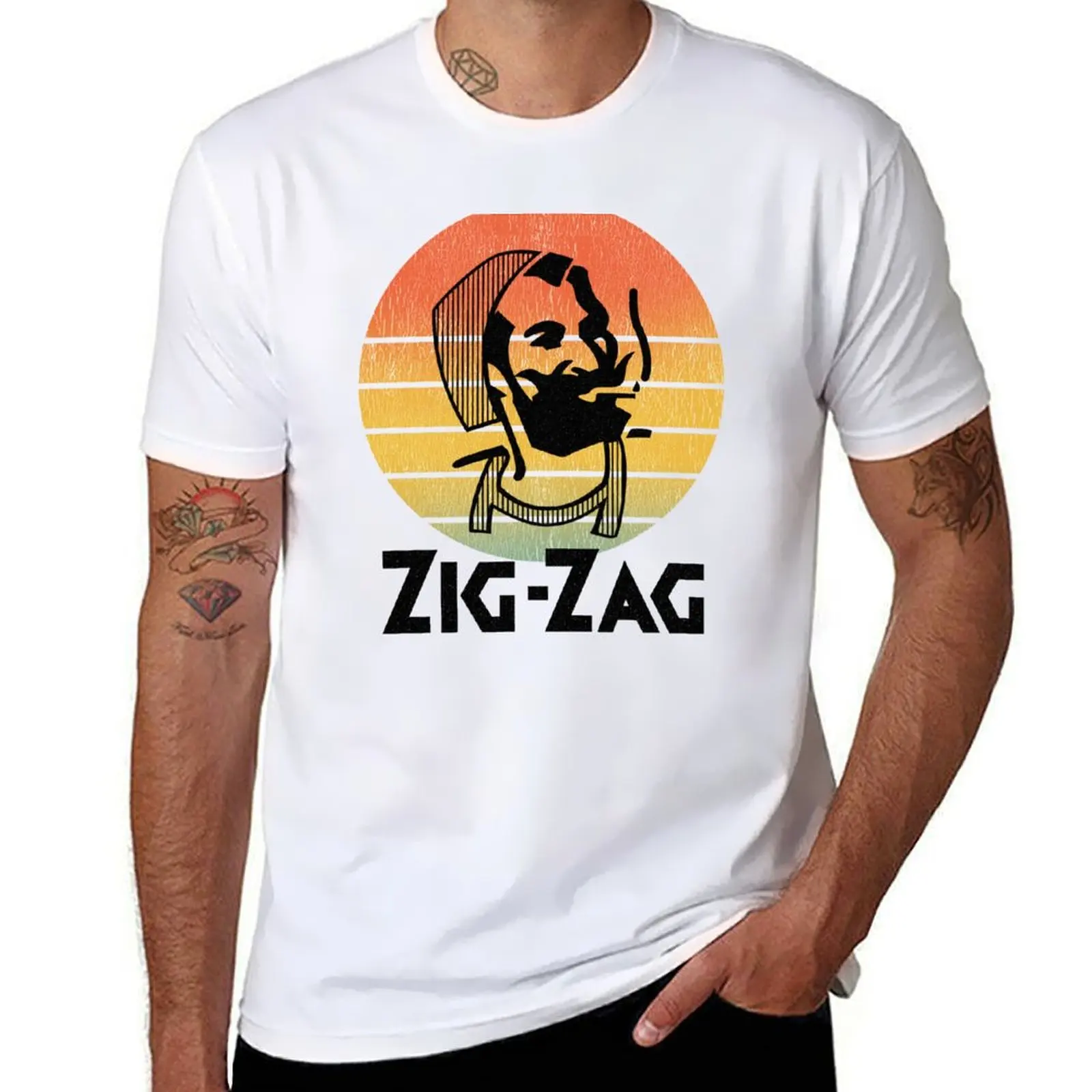 

zig zag rolling papers T-Shirt funny t shirts cotton man t shirts high quality luxury brand T-Shirt