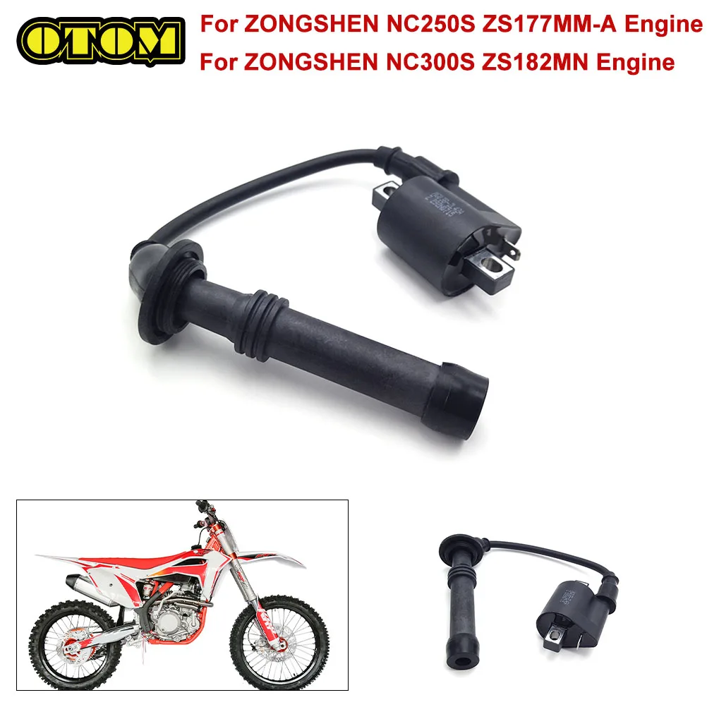 Motorcycle For ZONGSHEN NC250S ZS177MM-A NC300S ZS182MN Ignition Coil Spark Plug Nozzle Booster High Pressure Coils Engine Parts