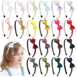 1Piece Solid Color Ribbon Handmade Hair Bows Hairbands for Baby Girls Headband 20 Colors Cute Children Kids Hair Accessories