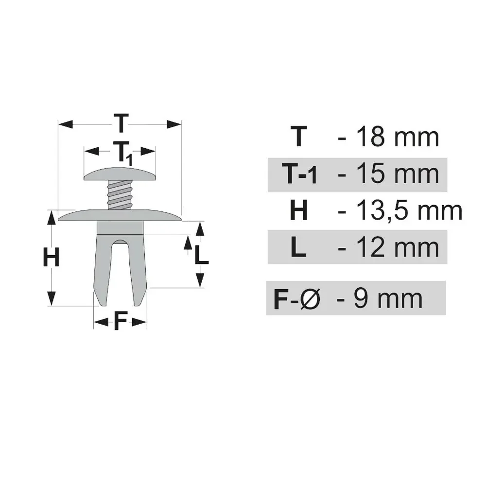 50pcs Auto Fasteners Trim Panel Lining Clips Gray Plastic Retainer Rivets for VW Volkswagen T4 T5 Transporter Car Accessories