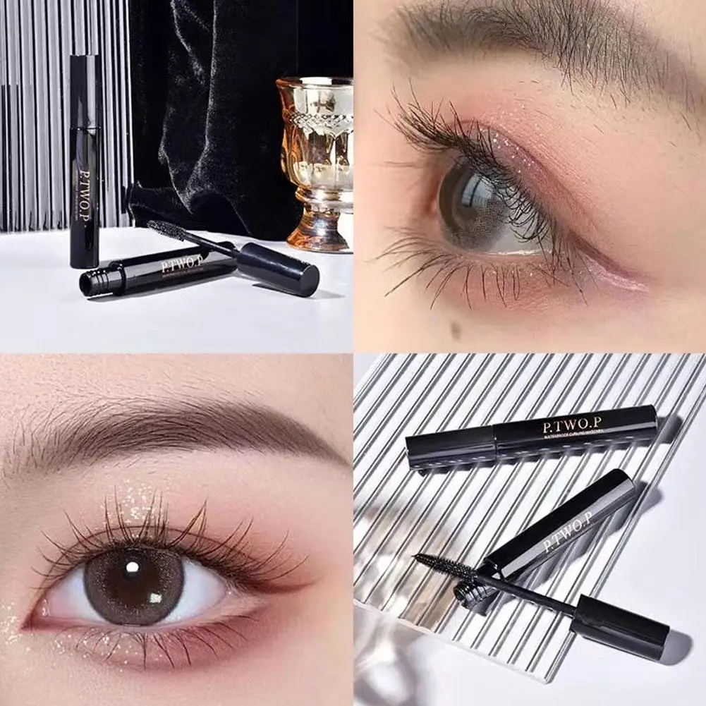 Impermeável Curled Lashes Alongamento Mascara, Eyelash Beauty Brush, Maquiagem Extensão Preto, Long-W3G2