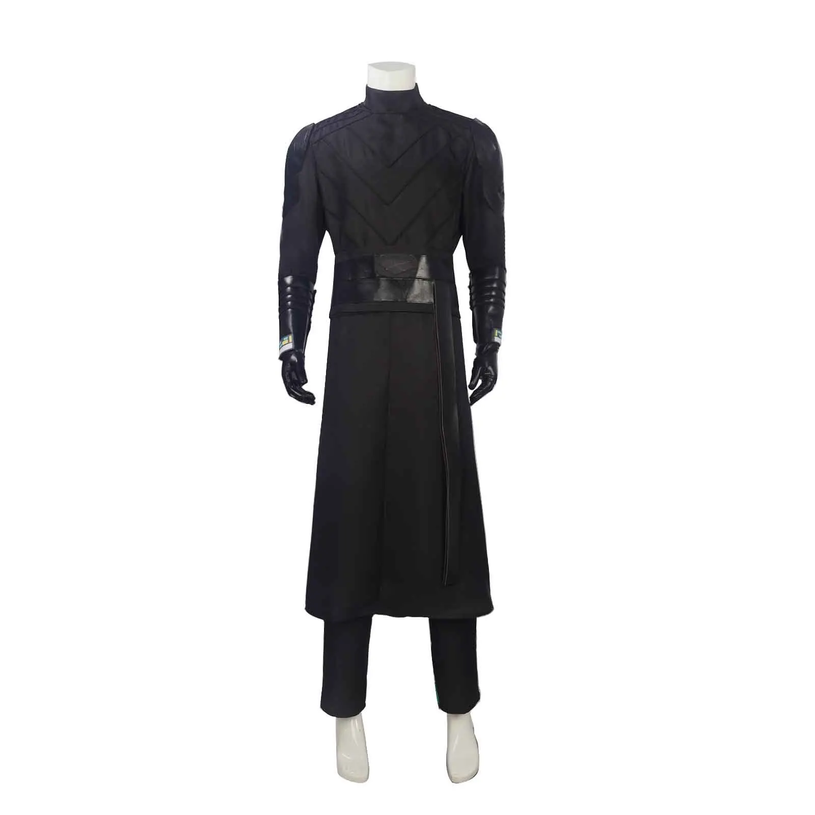 

Adult Men Jedi Tunic Costume Knight Uniform Full Set Black Halloween Cosplay Costumes Outfit Suit