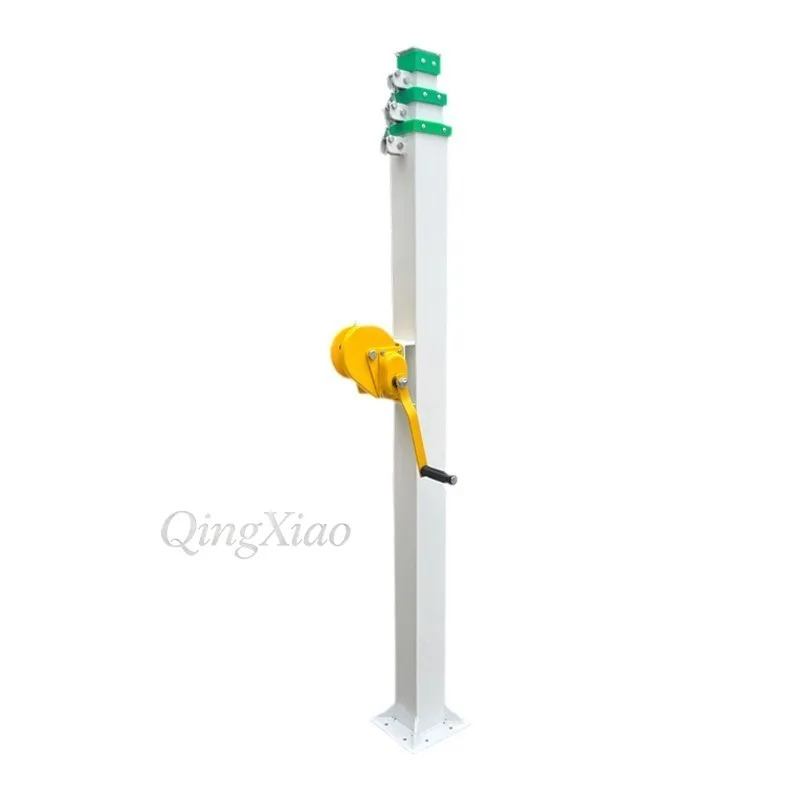 Portable Mobile Manual Hydraulic Telescopic Mast Hand Operated Hydraulic Lifting Pole Retractable Vertical Mast For  Camera
