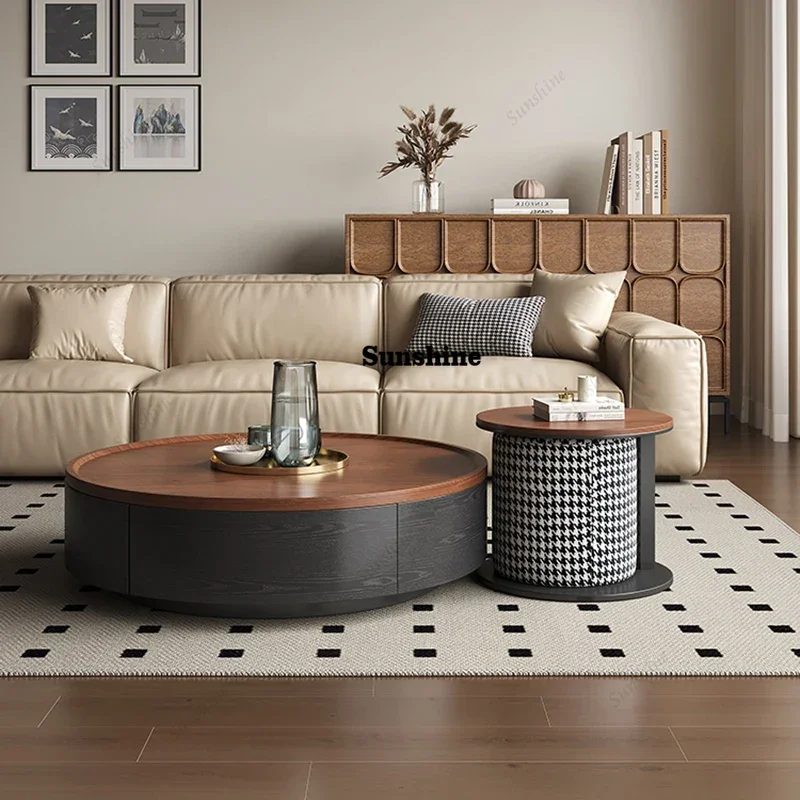 

Round Nordic Coffee Tables Aesthetic Modern Minimalist Side Table Luxury Unique Mesa De Centro De Sala Living Room Furniture