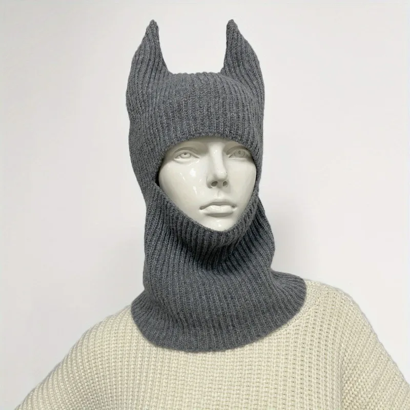 

1 шт. зимняя теплая вязаная крючком шапка демона унисекс с черепом для вечеринки в честь Хэллоуина