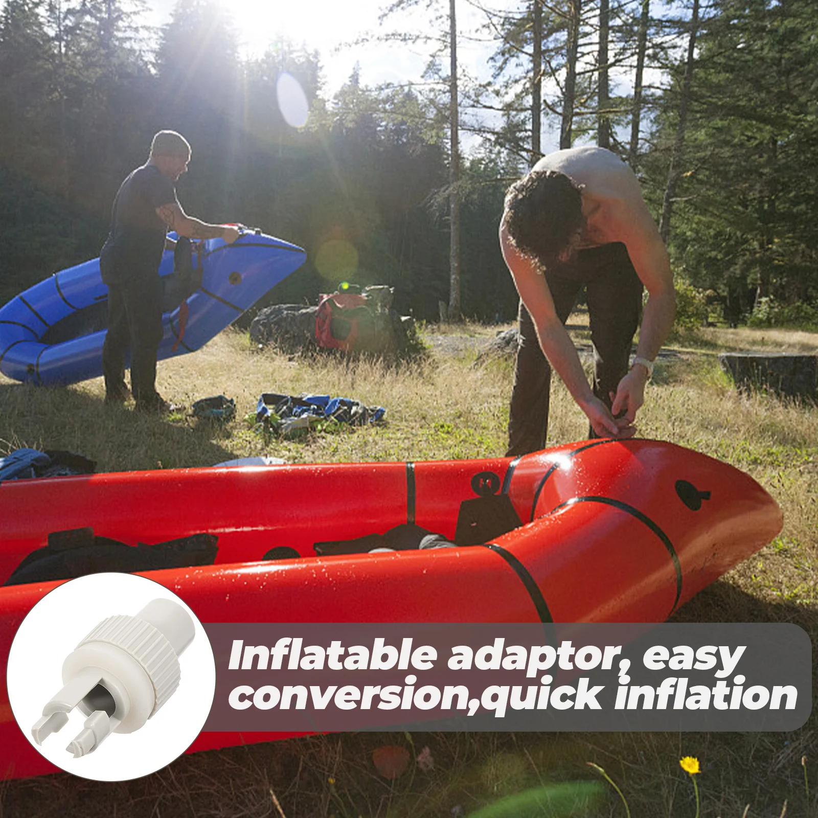 

3 Pcs Air Valve Connector Pump Hose Adapter Boat for Kayak Paddle White Inflatable Pool Travel