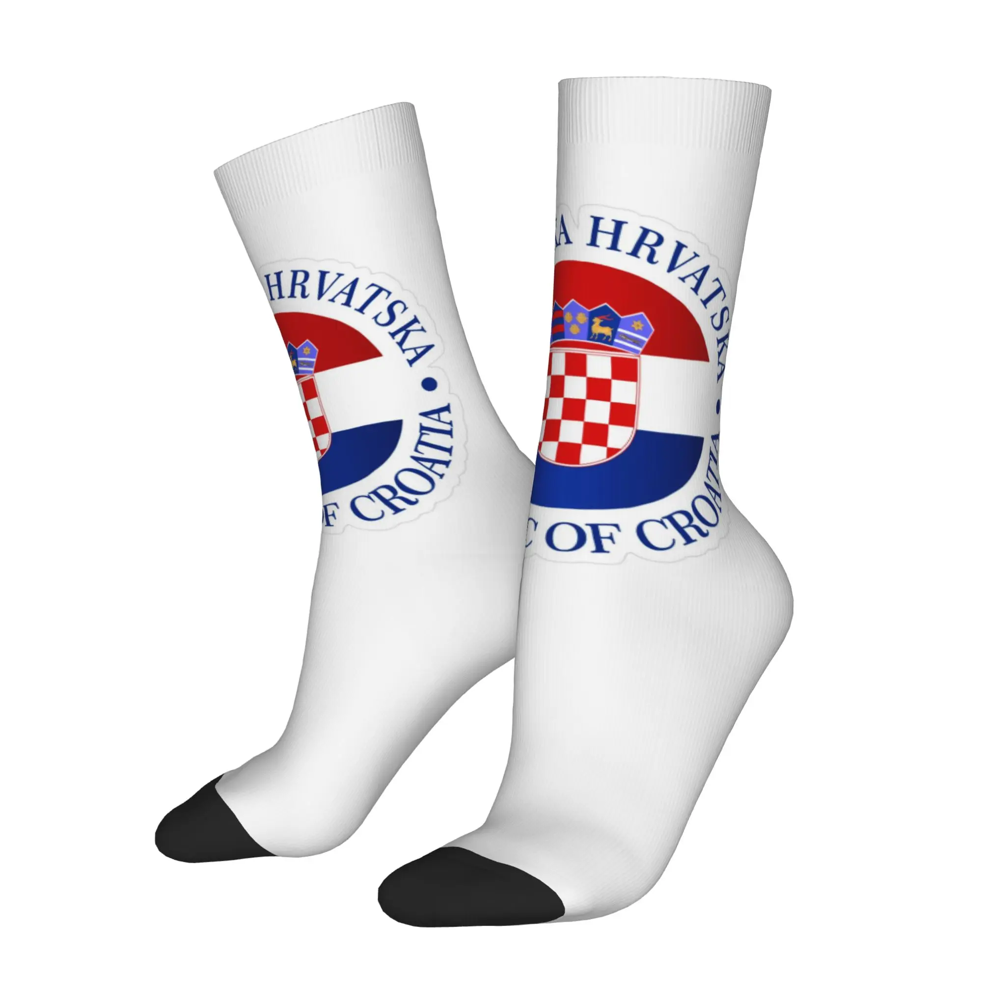 Hip Hop Retro Croatia Crazy Men's compression Socks Unisex  Harajuku Seamless Printed Funny Sock Match Day Essentials