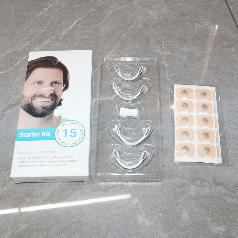 30Pairs Magnetic Nasal Strips Nasal Breathing Dilators Kits Increase Air Intake Improve Sleeping Reduce Snoring for Nighttime