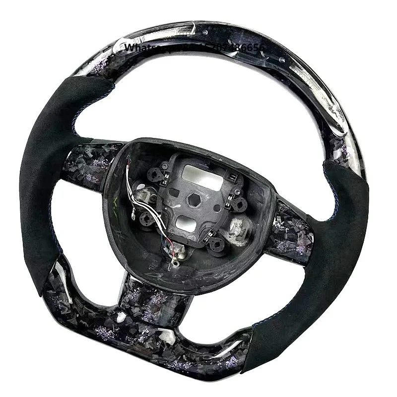 Custom Carbon Fiber and for D Shape 3 Spoke Sport Steering Wheel for Focus MK2 Auto Accessories