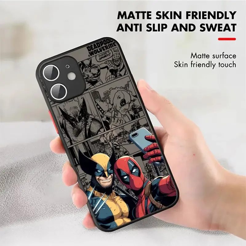 Hot Movie Marvels Deadpool Wolverine Phone Case for OPPO A5 A7 A15 A17 A38 A53 A54 A55 A57 A58 A71 A72 A78 A91 A92 A93 A94 4G 5G