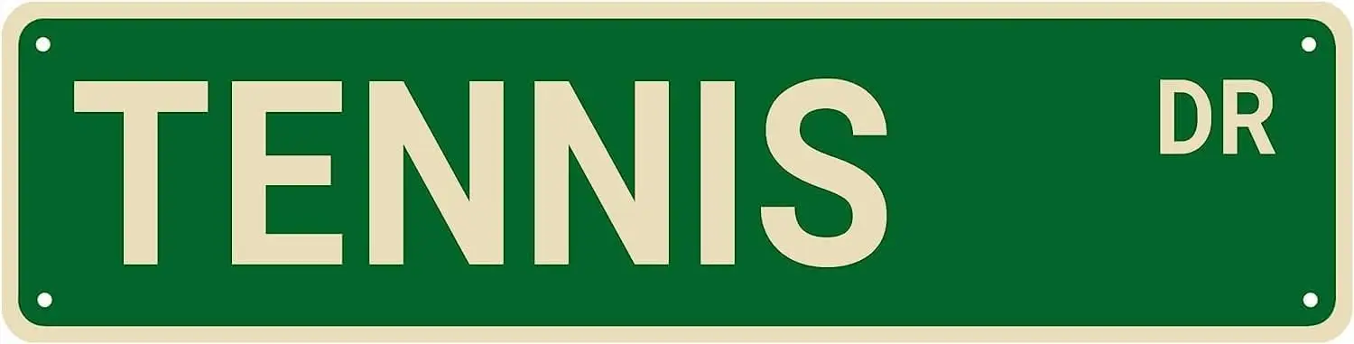 Tennis Street Signs, Tennis Sign Tennis Decor Tennis Gift, Wall Decor for Home/Driveway/Man Cave/Bar, Quality Metal Signs 16x4 I