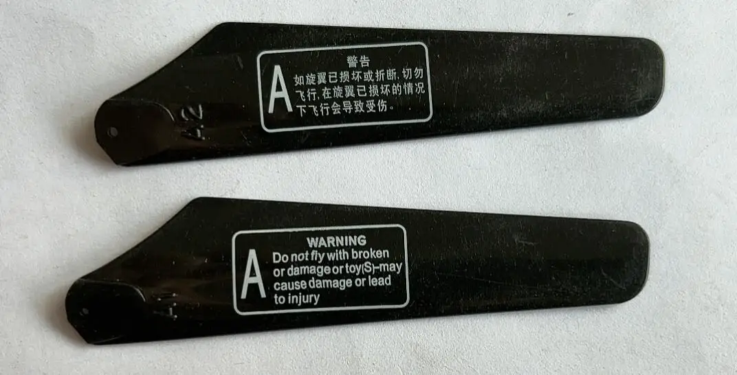 Hélice de hoja de rotor principal A B, accesorio inferior superior, 8,5 cm x 2,1 cm, 85mm, 21MM, para mini helicóptero RC de interior, helicóptero de juguete heli, avión SYMA, 2 uds.