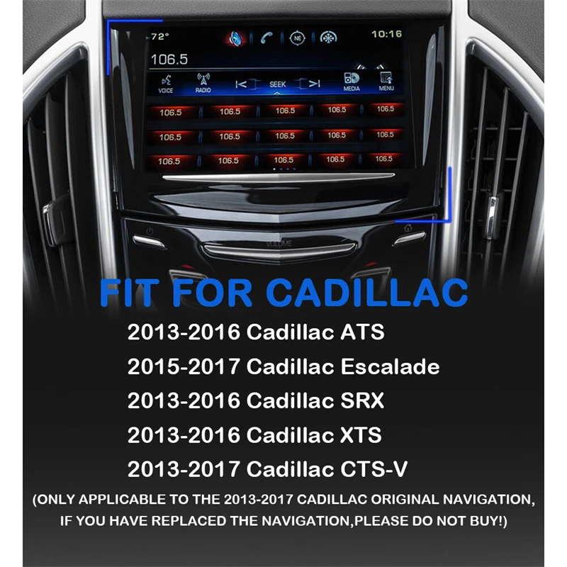 Car Touch Screen Display For Cadillac Escalade ATS CTS SRX 2013-2017 22912608 22935061 22980207 Screen Protection Accessories
