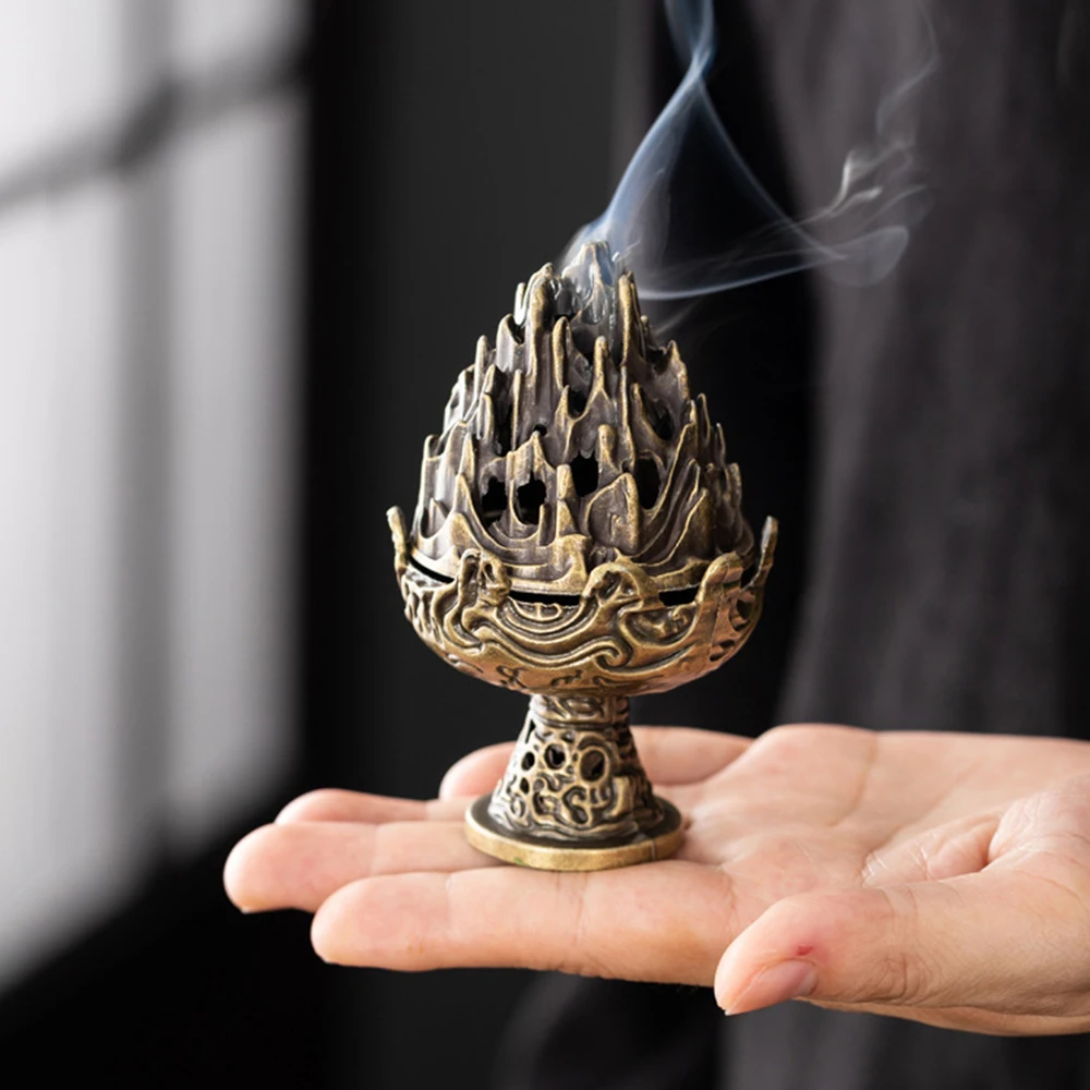 Aladdin lamp/Boshan Incense Burner, Tabletop Ornament, Home Office Decor Collectible, Creative Portable Small Home Burner