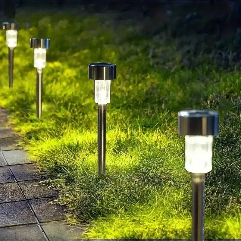 Luci solari per esterni lampada da giardino a energia solare impermeabile percorso paesaggistico OutdoorYard cortile prato natale Patio decorativo