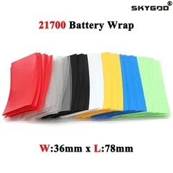 21700 Battery Film PVC Heat Shrink Tube 78x36mm Precut Shrinkable Sleeve Tubing Protect Pipe Cover for Batteries Wrap