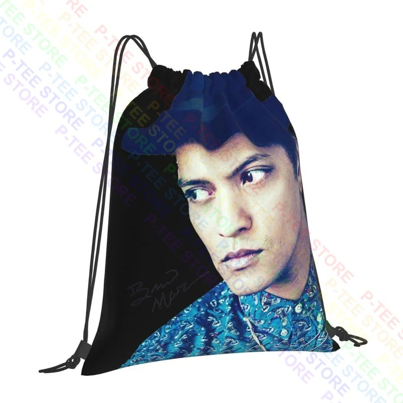 Bruno Mars Singer R B Funk Drawstring Bags Gym Bag Cute Art Print Gym Tote Bag Multi-function