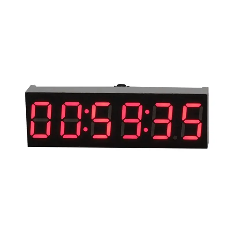 AT63-3Pcs 0.36 Inch 6-Bit Clock LED Digital Electronic Clock W Second Display Module Power Off Memory Brightness Adjustment C
