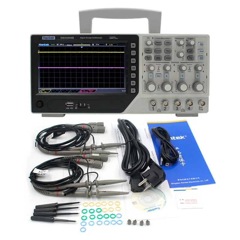 1 Dso4204b 200mhz 4 Channel Portable Osciloscopio Digital Storage Teaching Oscilloscope With Dvm Function