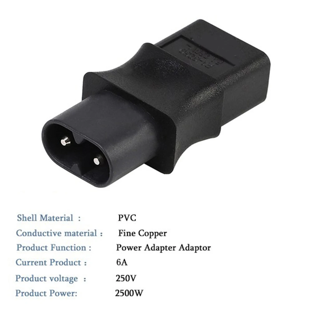 2PCS 2-Pin Iec 320 C8 Stecker Auf Iec 320 C9 Buchse Ac Adapter 6A/250V industrielle Power Converter-N34R