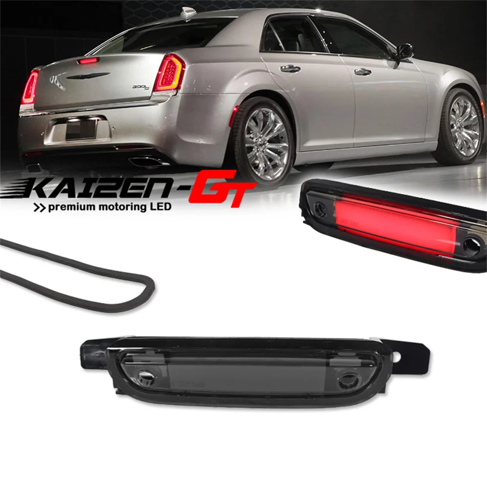 

1PC Smoked / Red Lens Super Bright Red LED Car Rear 3rd Brake Light High Mount Third Brake Stop Light For Chrysler 300 2015-2023