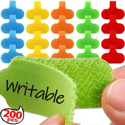 200/10x Cable Labels Easy Write Nylon Wire Tags for Organizing and Identifying Cables Self-adhesive Colorful Labels for Office