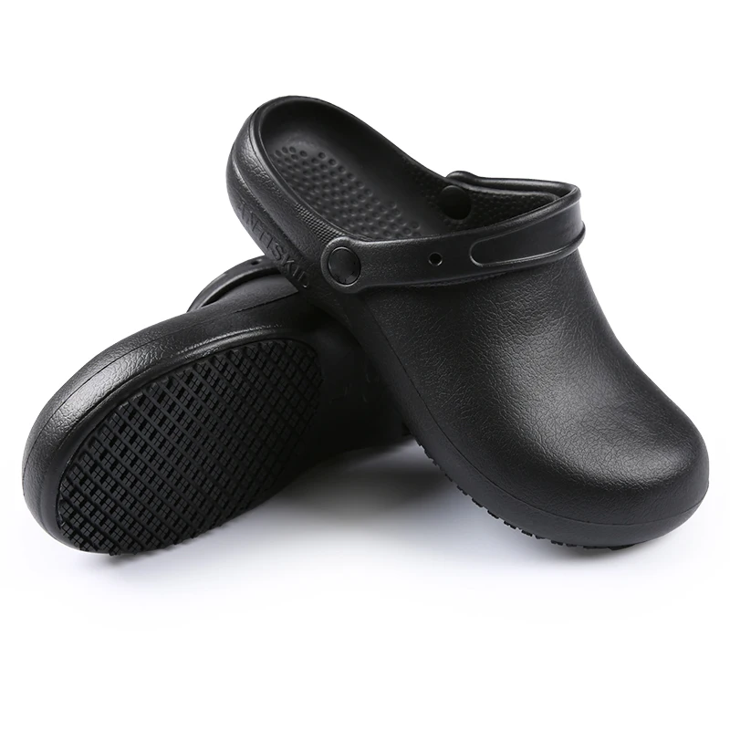 Kitchen Work Shoes Anti-Slip Waterproof Oil-proof Working Safety Chef Shoes Hotel Restaurant Cook Slippers Unisex Sandals