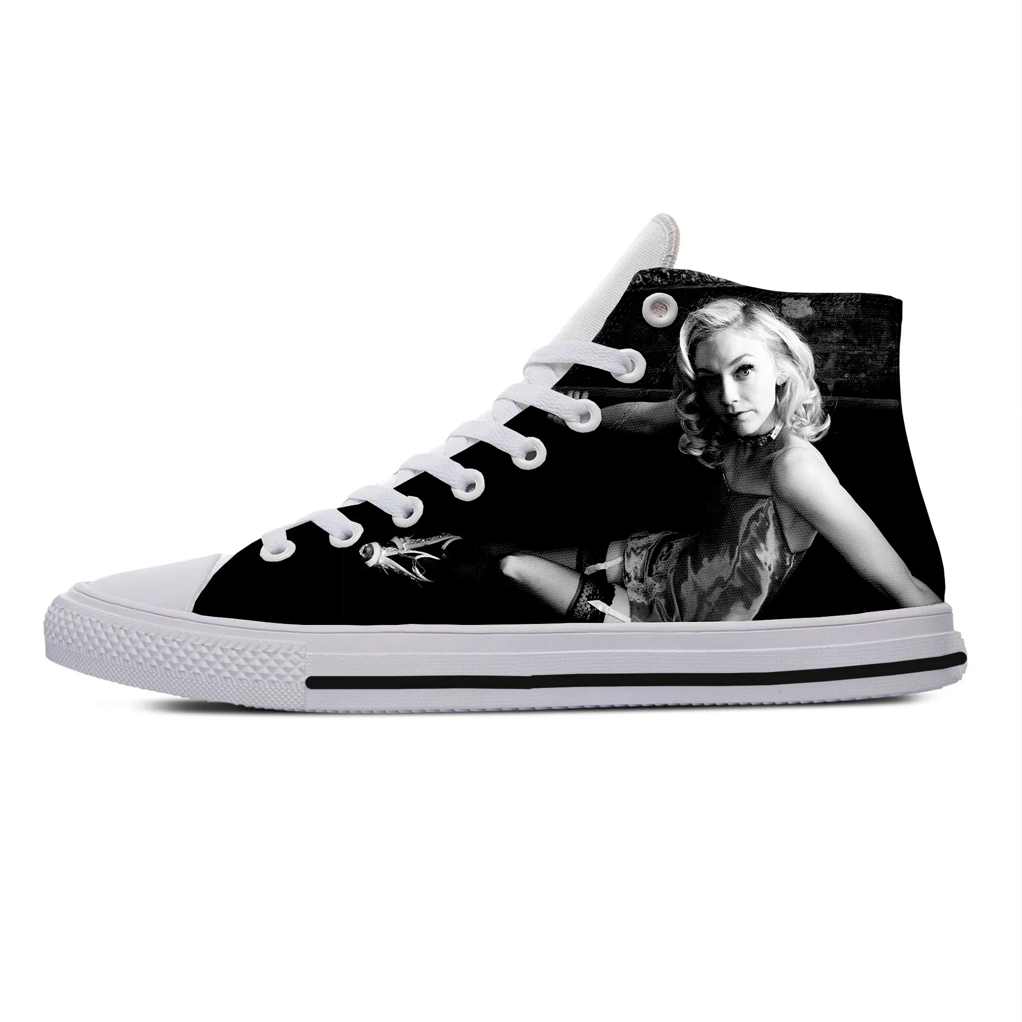 

Hot Cool Fashion Emily Kinney High Sneakers Men Women High Quality Handiness Casual Shoes Summer Breathable High Top Board Shoes