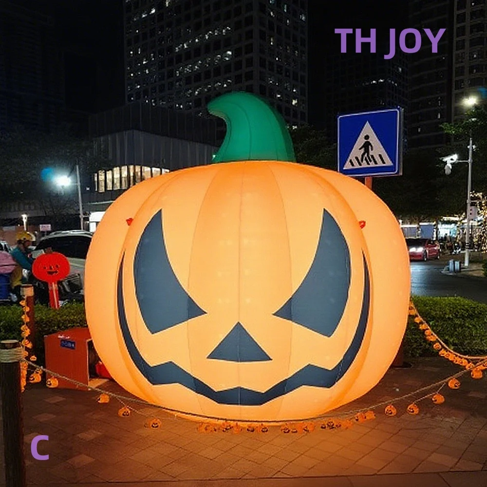 

Быстрая воздушная доставка до двери, гигантская надувная модель тыквы на открытом воздухе 2025 с легким воздушным шаром в виде тыквы с пауком