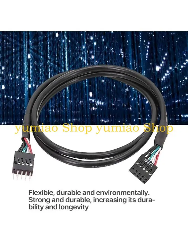 587B Flexible and Convenient USB Internal Motherboards Header Cable Speakers, Headphones Microphone 20/30/50/60cm