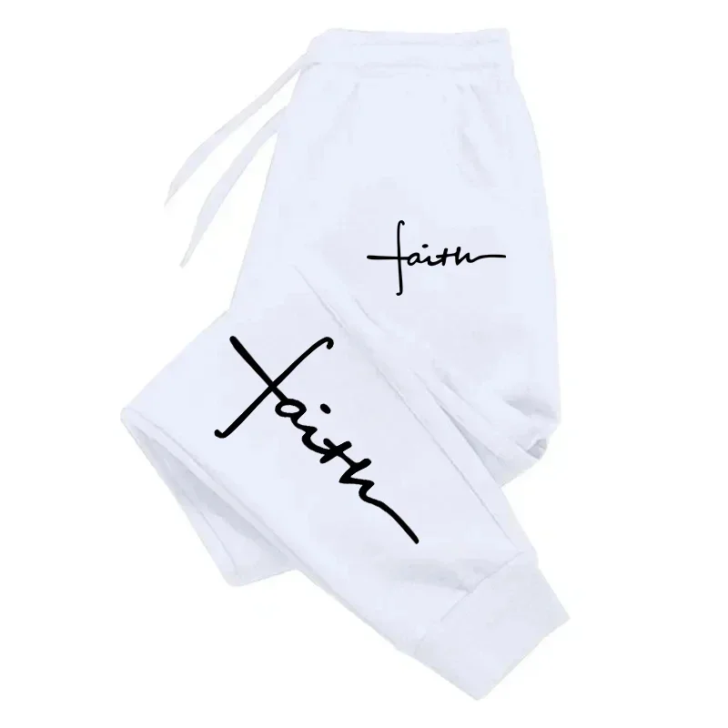 

Женские спортивные брюки-джоггеры с принтом Cross Faith, теплые повседневные брюки для активного отдыха, длинные брюки с карманами, одежда для пар