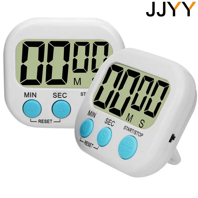Cyfrowy minutnik kuchenny duże cyfry głośny alarm LCD gotowanie pieczenie uczeń domowe zadania ćwiczenia timer elektronika minutnik 1PC JJYY