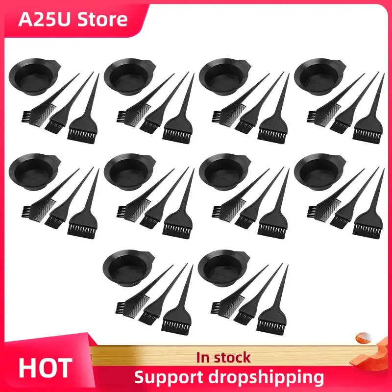 

A25U 10 Set Hair Color Dye Bowl Comb Brushes Tool Kit Set Tint Coloring