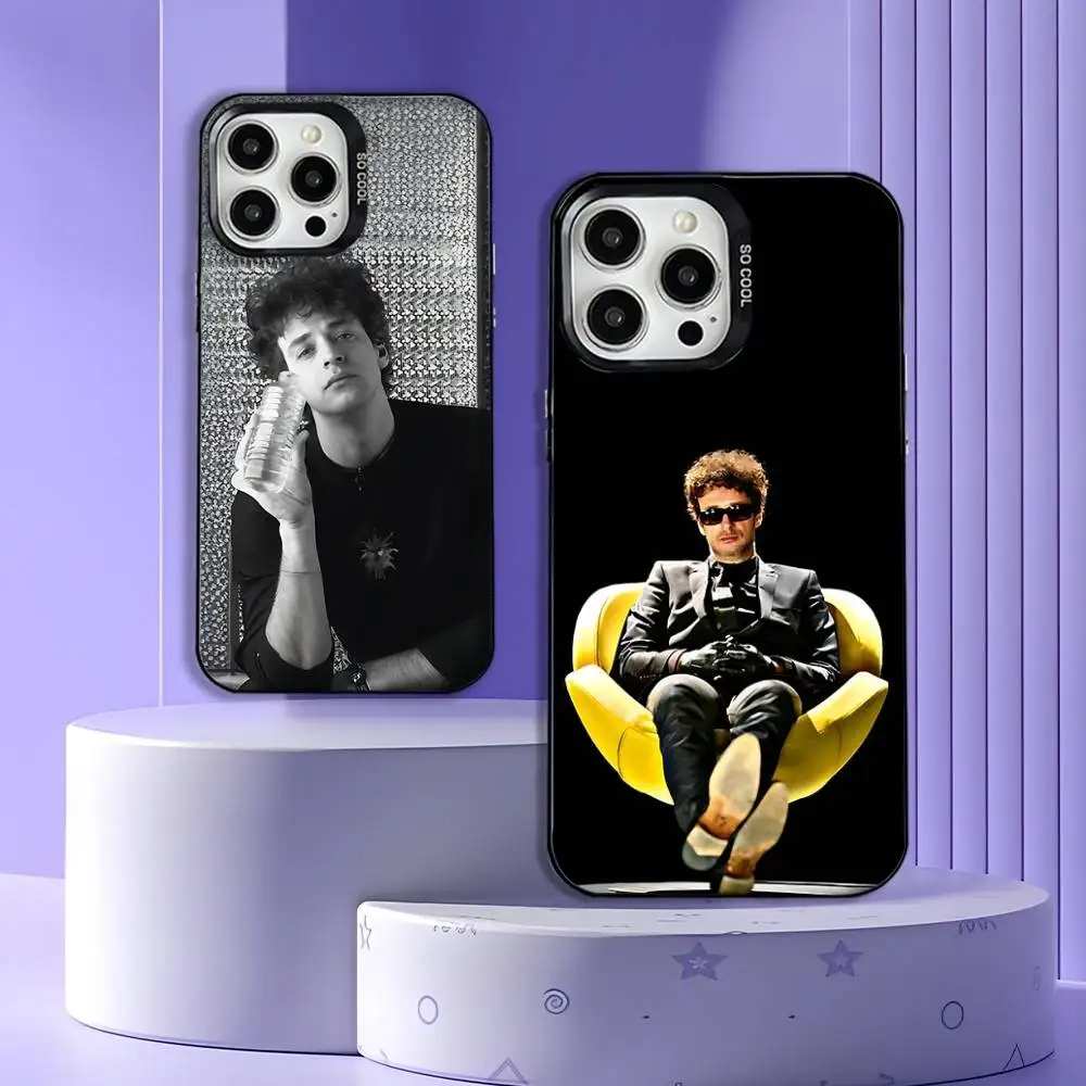 

G-Gustavo Cerati Phone Case For iPhone 16,15,14,13,12,11,Mini,Pro,E,MAX Gray Matte Silicone Black Cover