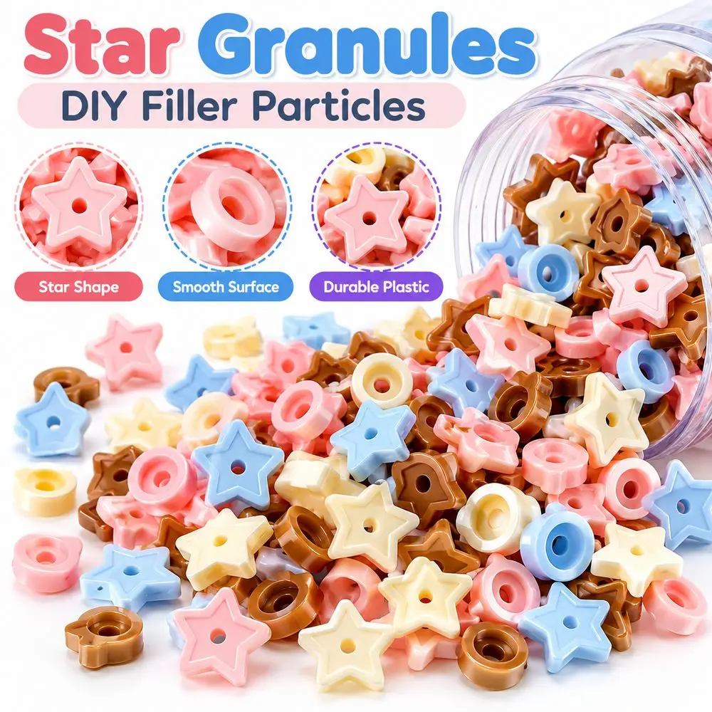 100g Plastic Building Block Particles Assorted Colors DIY Crafts Filler Particles Granules Mixed Material Handmade Crafts