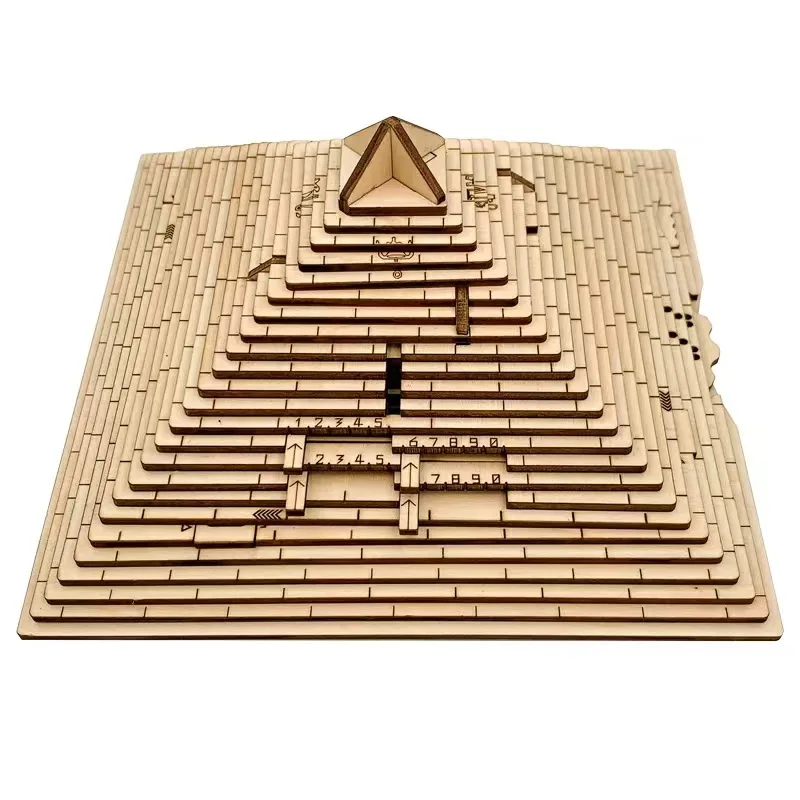 Pyramid Decryption Mechanism Box, Room of Secrets Level 10 Difficulty, High IQ Brain Burning Puzzle Toys, Puzzle Toys