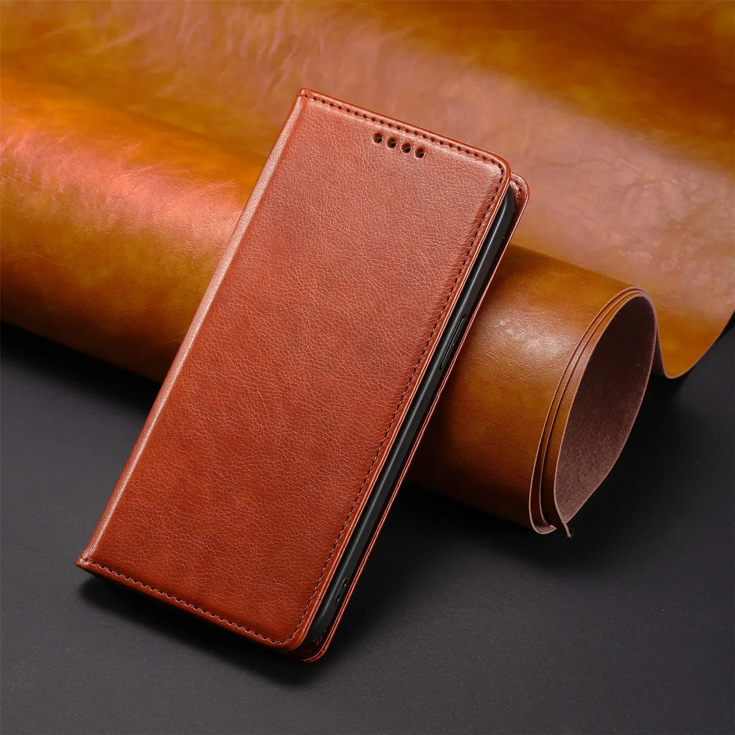 

Magnetic Leather Flip Case For iPhone Air 17 16 Pro Max 15 14 Plus 13 12 Mini 11 Pro Max 14 15 16 Plus Wallet Stand Phone Cover