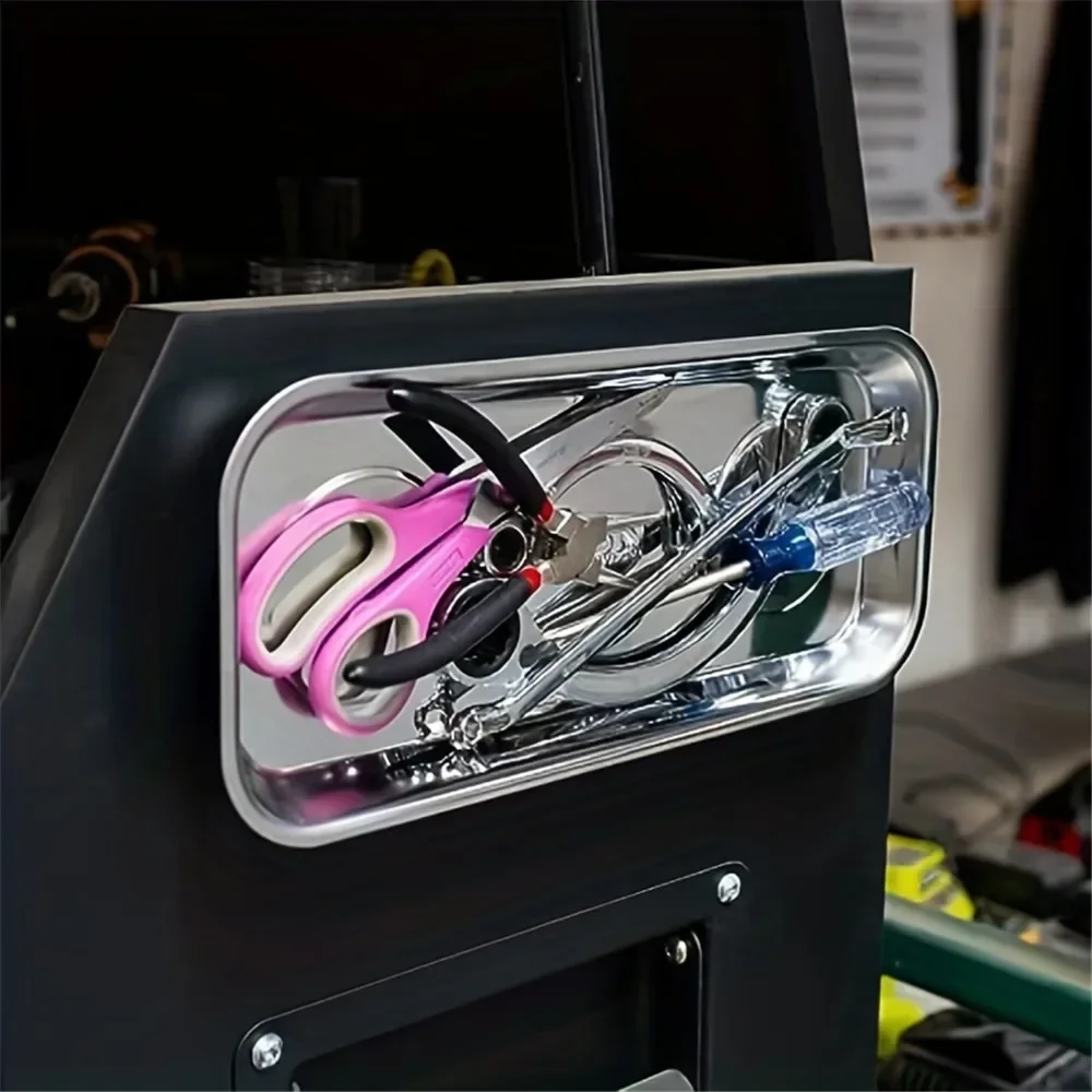 الفولاذ المقاوم للصدأ علبة مغناطيسية أداة أجزاء تخزين المغناطيس أداة صواني أجزاء حامل مع مغناطيس قوي للمسامير مآخذ البراغي دبابيس