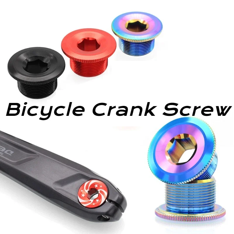 

Bicycle Crank Screw Aluminum Alloy Mountain Bike Cruisers Dental Disk Crank Cover Integrated Hollow Crank Screw Bicycle Part