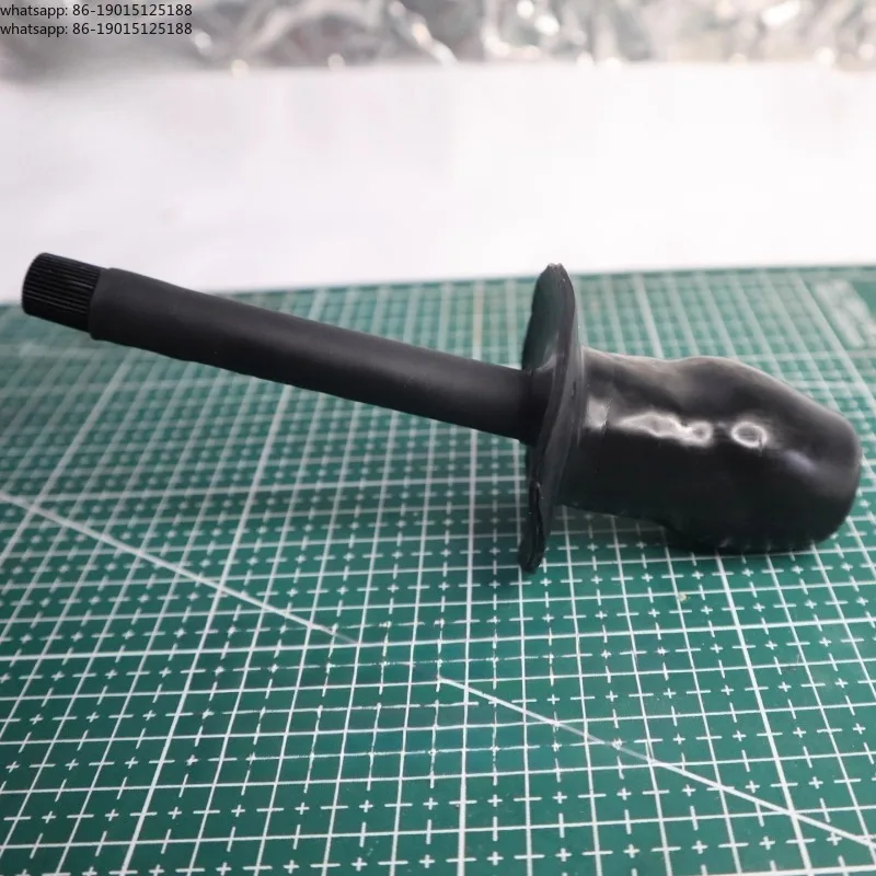 Latest latex vacuum bed accessories, latex hollow mouth plug breathing tube latex mouth plug, control asphyxiation breathing