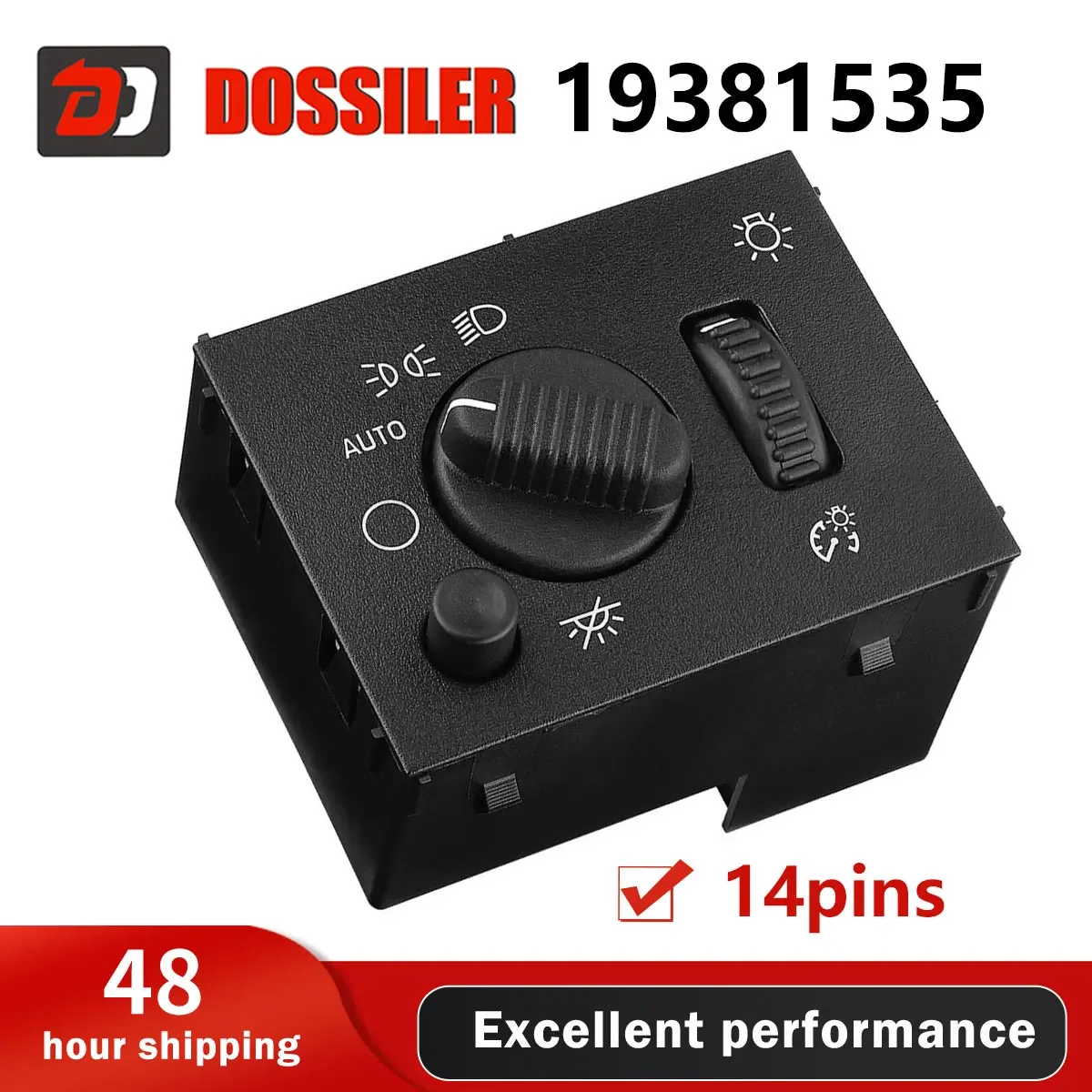 19381535 Dossiler Headlight Instrument Panel Dimmer Switch Headlight Switch for 2003-2006 Silverado Sierra ESCALADE tahoe YUKON