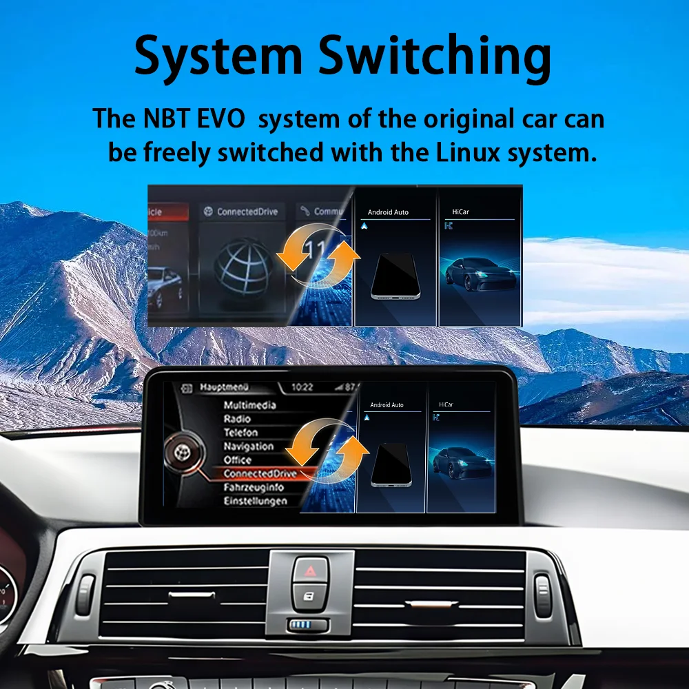 Linux System Car Multimedia Video Player for BMW serie 3/4 F30 F31 F32 F33 F34 F36 2013- 2019 NBT EVO System GPS Navi Carplay