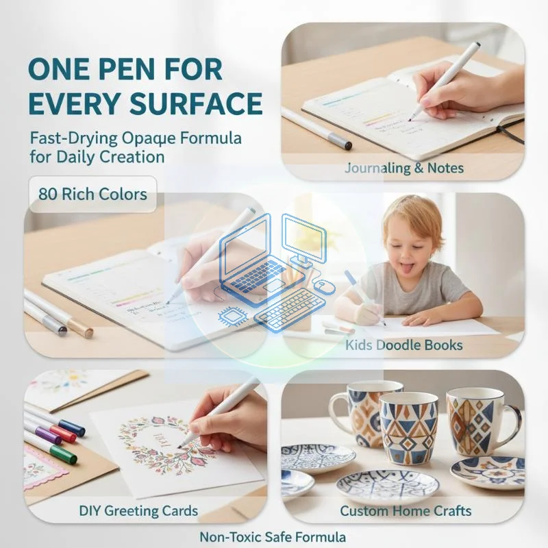 12-120 Colors Acrylic Paint Marker Pen Water Based Quick Dry Non Bleed Art Drawing Marker For Kids DIY Graffiti Painting