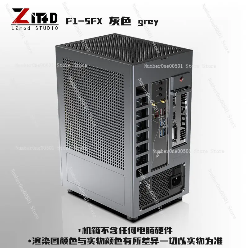 Lzmod 7.9L F1-SFX Mini ITX Case Dual-Slot GPU SFX PSU Support Dual-Sided Chamfering Ventilation