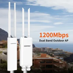 1200Mbps Outdoor WiFi AP/Router Wi-fi Long Range Signal Extender Gigabit Amplifer 2.4G/5GHz  Access Point Repeater Booster POE