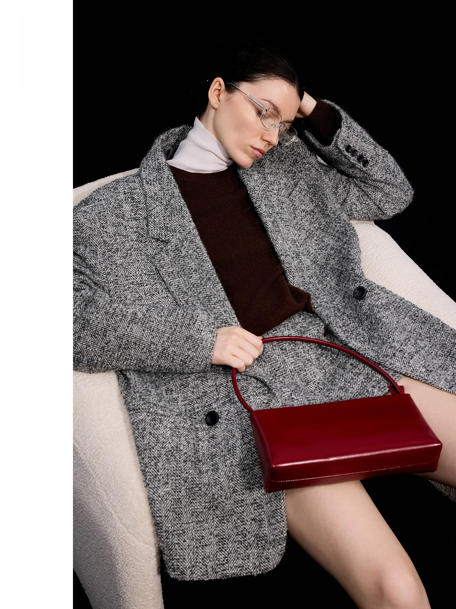 

Женское шерстяное пальто из альпаки смешанных цветов, свободного кроя, с длинными рукавами, в стиле смокинга, модное, винтажное, в стиле Money Look