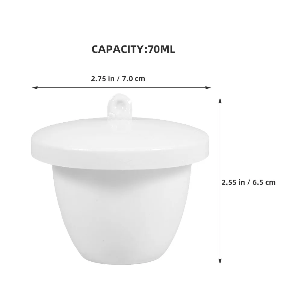 2Pcs Metal Smelting Crucible For School Laboratory Metal Caster Precision Crafted Porcelain High Temp Durability
