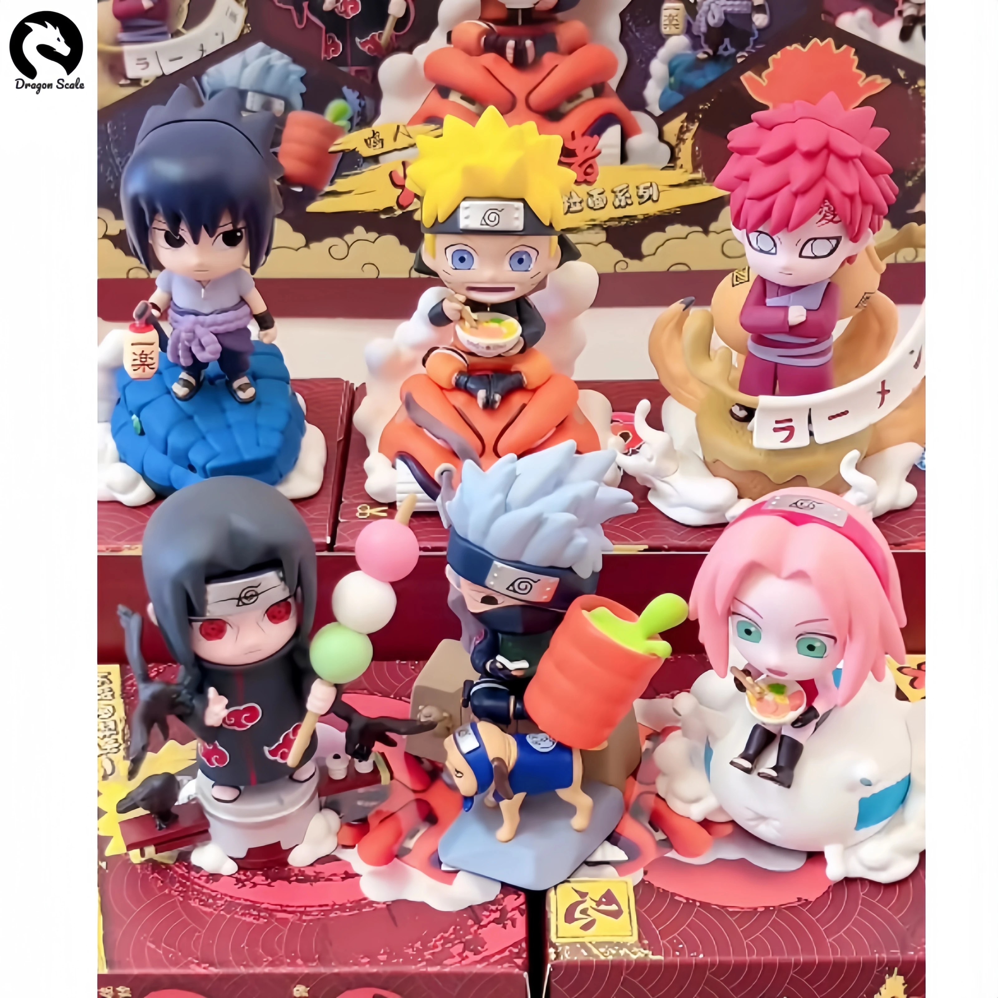 Nuevo en Stock, Caja Sorpresa Original de Hollybox, Naruto Shippuden, Serie Ichiraku Ramen, Figuras de Naruto y Sasuke, Regalo Navideño