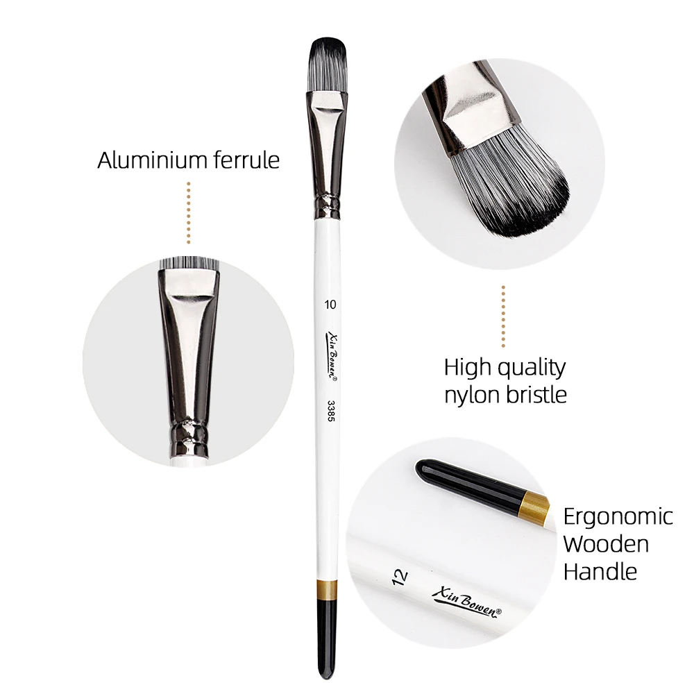 Professional 10 Pack Art Brush Set Multi-Media Painting Tools Supplies for Artists
